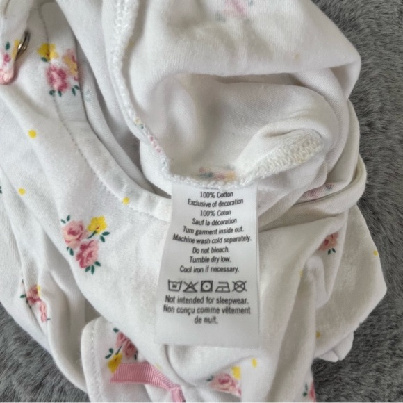 Janie and Jack Floral Print One-Piece with Bell Sleeves - Picture 9 of 9